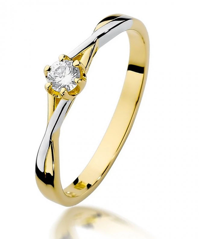 Prsteň Bonore - Zlato 585 - Diamant 0,12 ct 86165