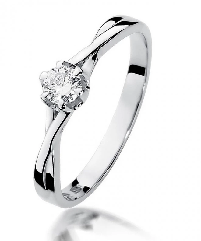 Prsteň Bonore - Biele Zlato 585 - Diamant 0,23 ct 114083