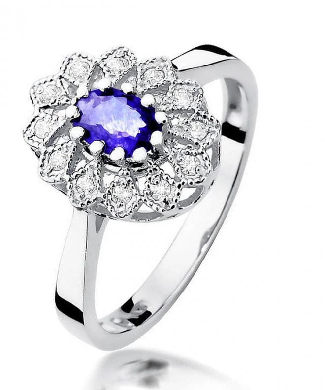 Prsteň Bonore - Biele Zlato 585 - Tanzanit 0,4 ct 126564