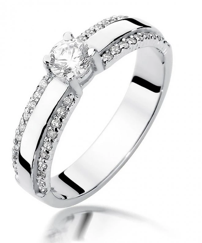 Prsteň Bonore - Biele Zlato 585 - Diamant 0,25 ct 116239