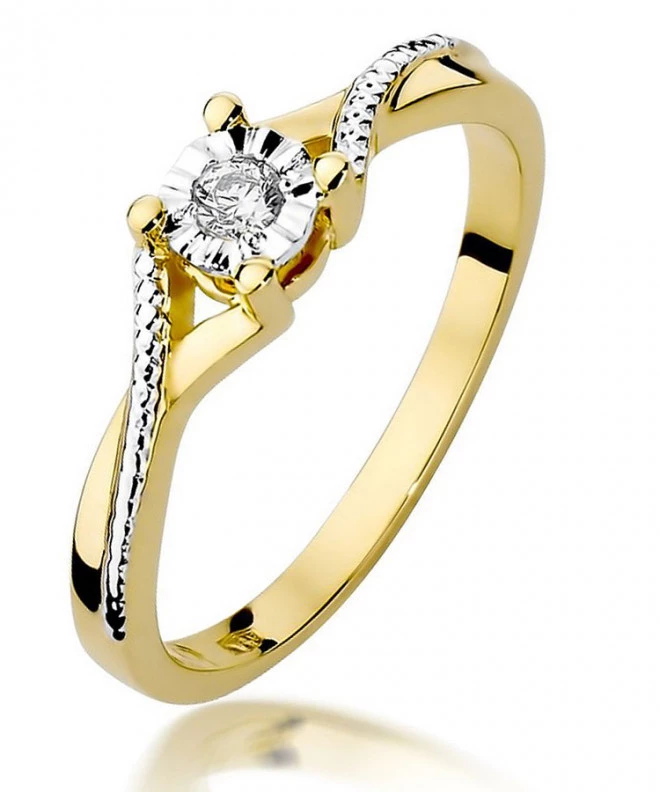 Prsteň Bonore - Zlato 585 - Diamant 0,08 ct 84133