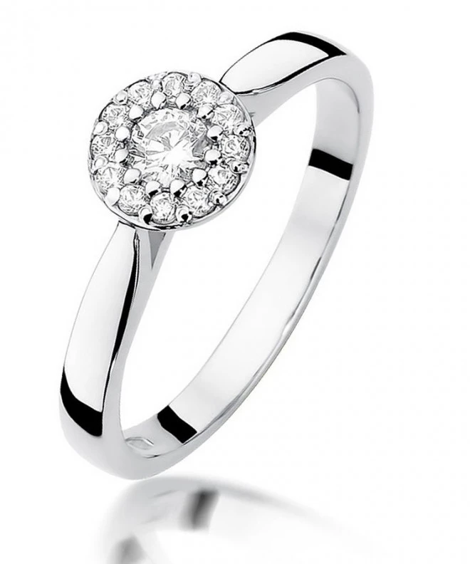 Prsteň Bonore - Biele Zlato 585 - Diamant 0,12 ct 114085