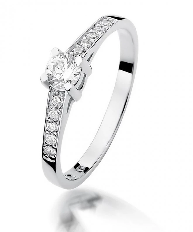 Prsteň Bonore - Biele Zlato 585 - Diamant 0,3 ct 116240