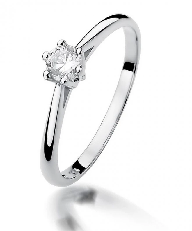 Prsteň Bonore - Biele Zlato 585 - Diamant 0,15 ct 112014