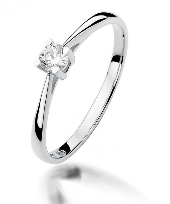 Prsteň Bonore - Biele Zlato 585 - Diamant 0,15 ct 112016
