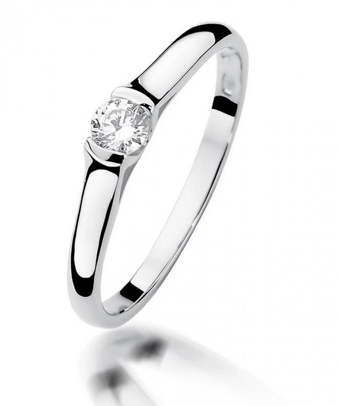 Prsteň Bonore - Biele Zlato 585 - Diamant 0,15 ct 112017