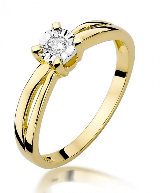 Prsteň Bonore - Zlato 585 - Diamant 0,08 ct 84132