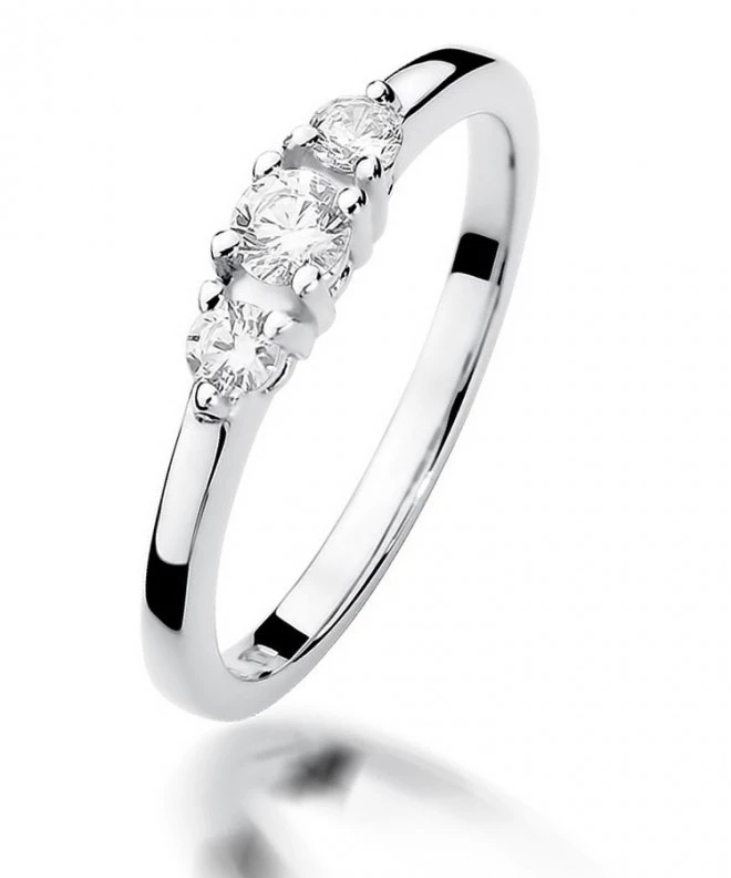 Prsteň Bonore - Biele Zlato 585 - Diamant 0,15 ct 115127