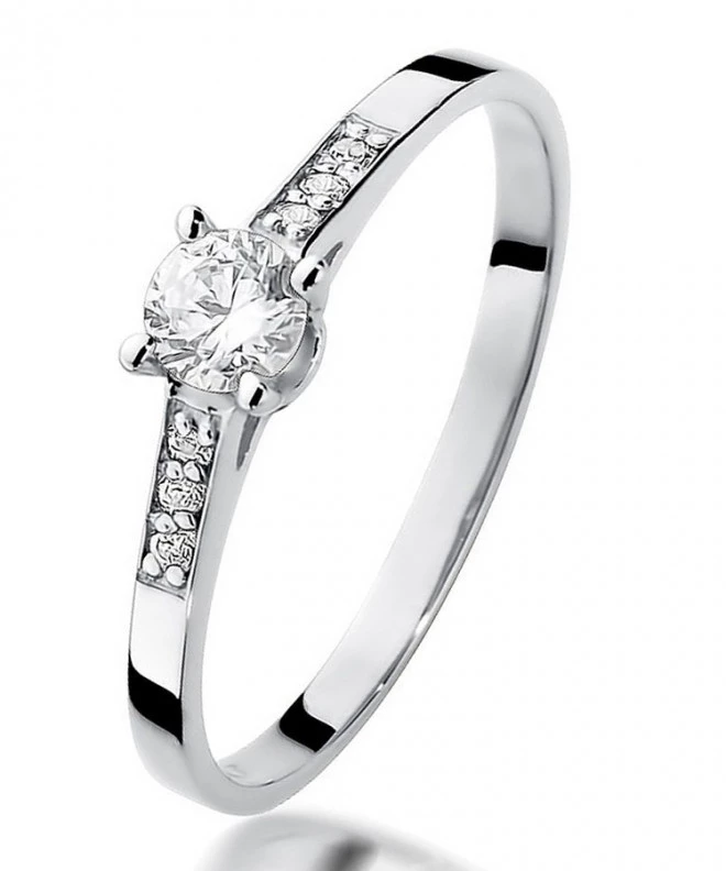 Prsteň Bonore - Biele Zlato 585 - Diamant 0,15 ct 114095