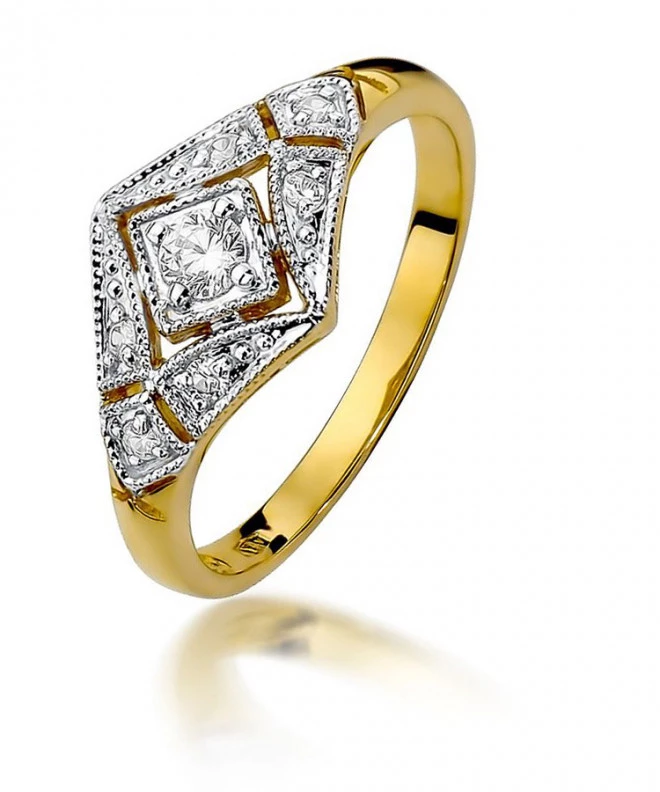 Prsteň Bonore - Zlato 585 - Diamant 0,1 ct 87202