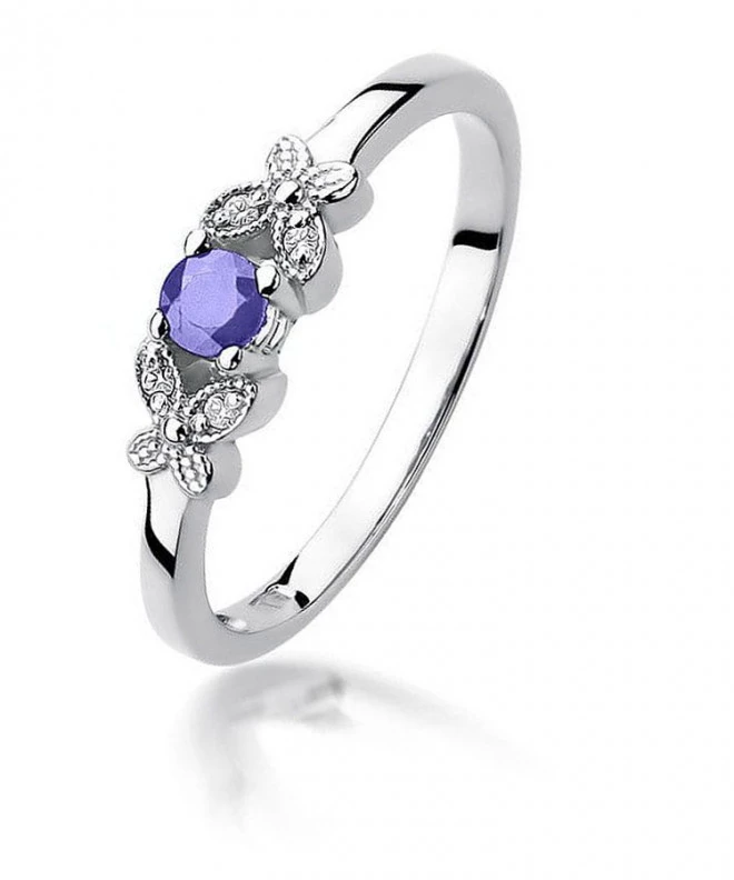 Prsteň Bonore - Biele Zlato 585 - Tanzanit 0,15 ct 126567