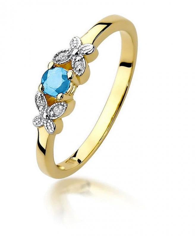 Prsteň Bonore - Zlato 585 - Topaz 0,15 ct 101704