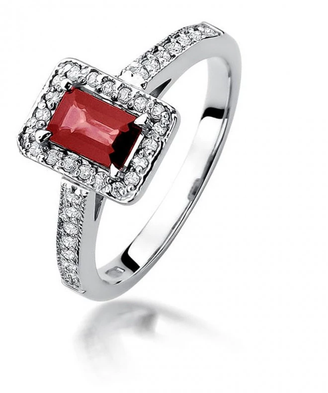 Prsteň Bonore - Biele Zlato 585 - Rubín 0,8 ct 122374