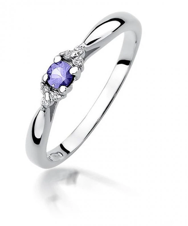 Prsteň Bonore - Biele Zlato 585 - Tanzanit 0,15 ct 126568