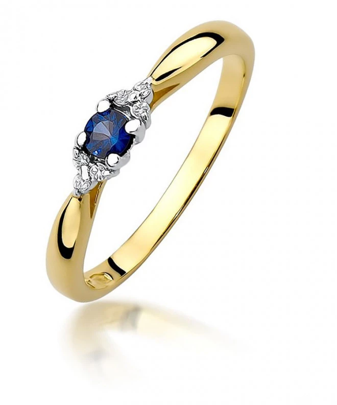 Prsteň Bonore - Zlato 585 - Zafír 0,15 ct 97510
