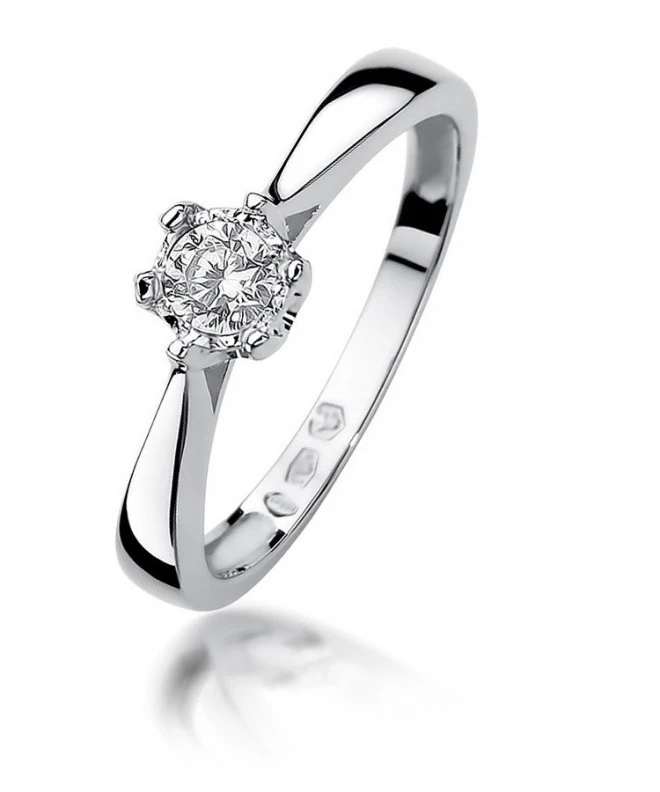 Prsteň Bonore - Biele Zlato 585 - Diamant 0,2 ct 113047
