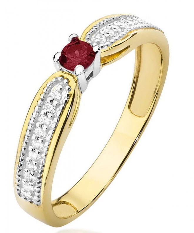 Prsteň Bonore - Zlato 585 - Rubín 0,15 ct 96451