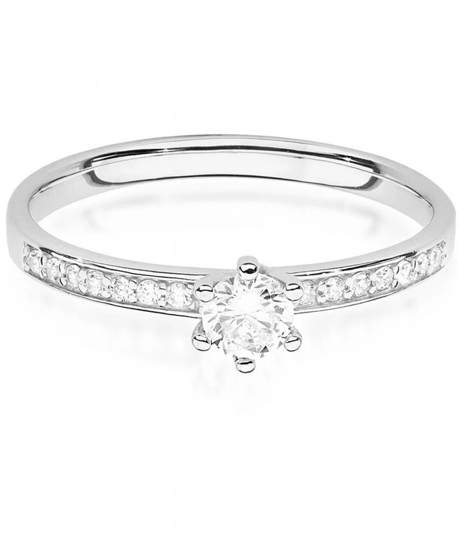 Prsteň Bonore - Biele Zlato 585 - Diamant 0,1 ct 113053