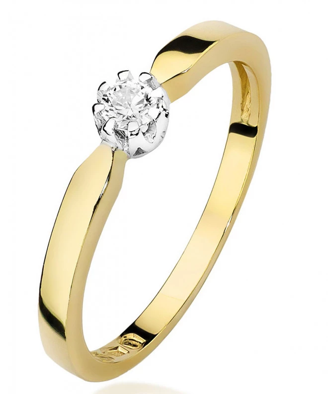 Prsteň Bonore - Zlato 585 - Diamant 0,1 ct 84146