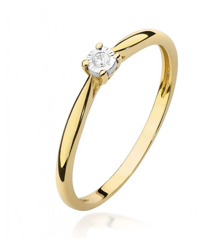 Prsteň Bonore - Zlato 585 - Diamant 0,01 ct 81067