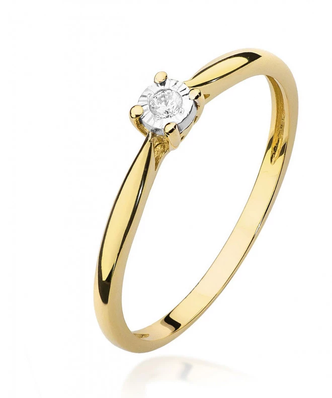 Prsteň Bonore - Zlato 585 - Diamant 0,03 ct 81068