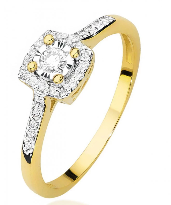 Prsteň Bonore - Zlato 585 - Diamant 0,08 ct 88244