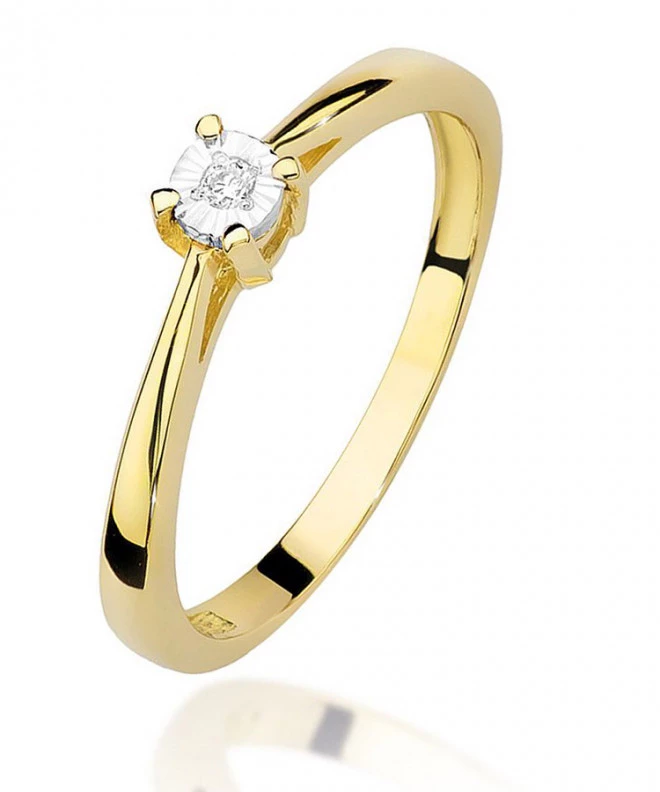 Prsteň Bonore - Zlato 585 - Diamant 0,02 ct 82057