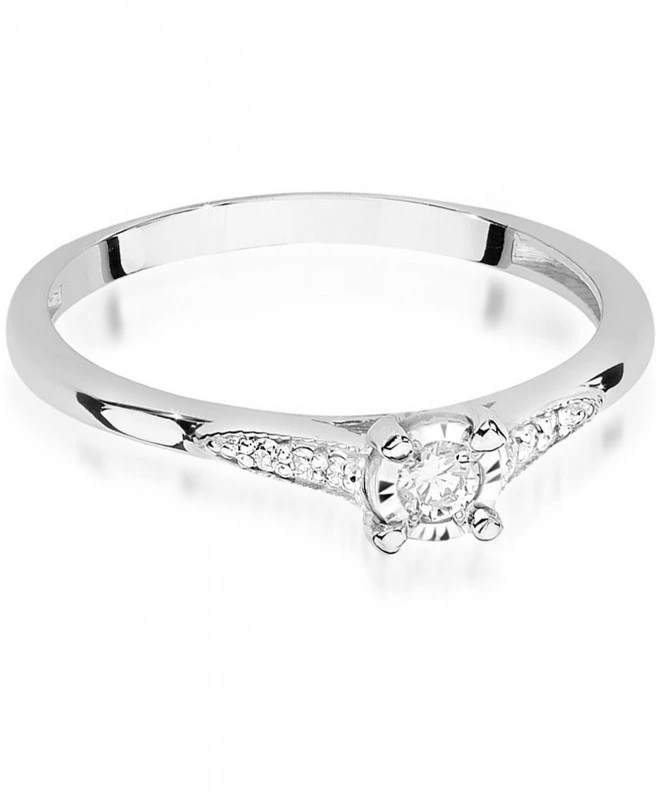 Prsteň Bonore - Biele Zlato 585 - Diamant 0,08 ct 112030