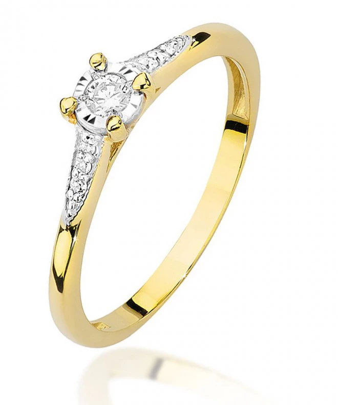 Prsteň Bonore - Zlato 585 - Diamant 0,08 ct 86183
