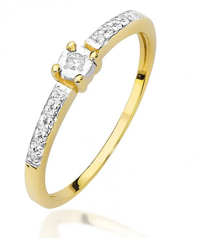 Prsteň Bonore - Zlato 585 - Diamant 0,02 ct 84148