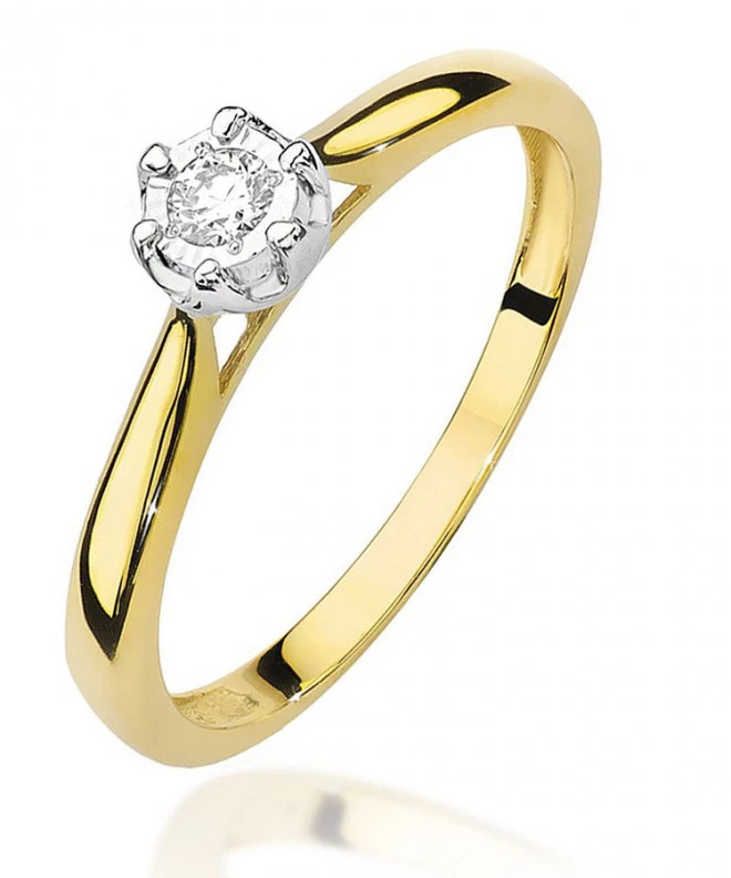 Prsteň Bonore - Zlato 585 - Diamant 0,08 ct 84149