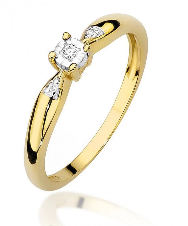 Prsteň Bonore - Zlato 585 - Diamant 0,02 ct 82060