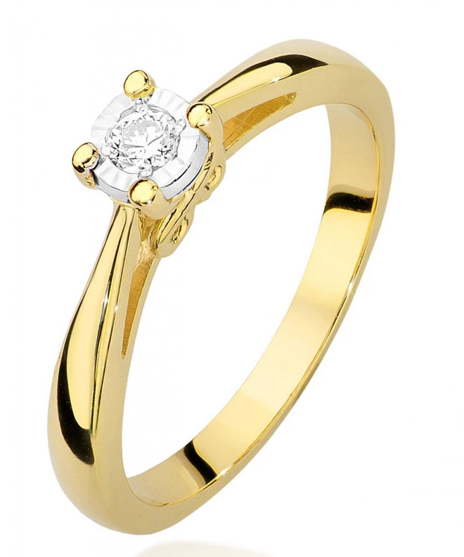 Prsteň Bonore - Zlato 585 - Diamant 0,08 ct 85140