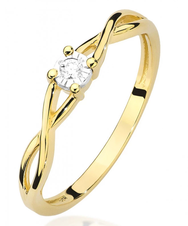 Prsteň Bonore - Zlato 585 - Diamant 0,03 ct 82061