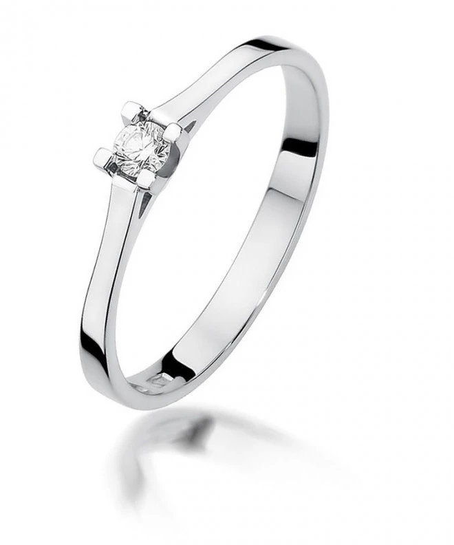 Prsteň Bonore - Biele Zlato 585 - Diamant 0,09 ct 110908