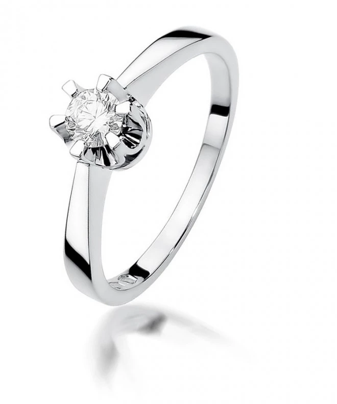 Prsteň Bonore - Biele Zlato 585 - Diamant 0,25 ct 114097