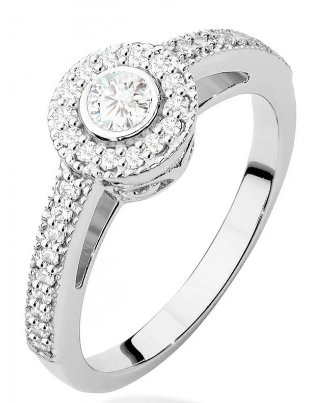 Prsteň Bonore - Biele Zlato 585 - Diamant 0,15 ct 116216