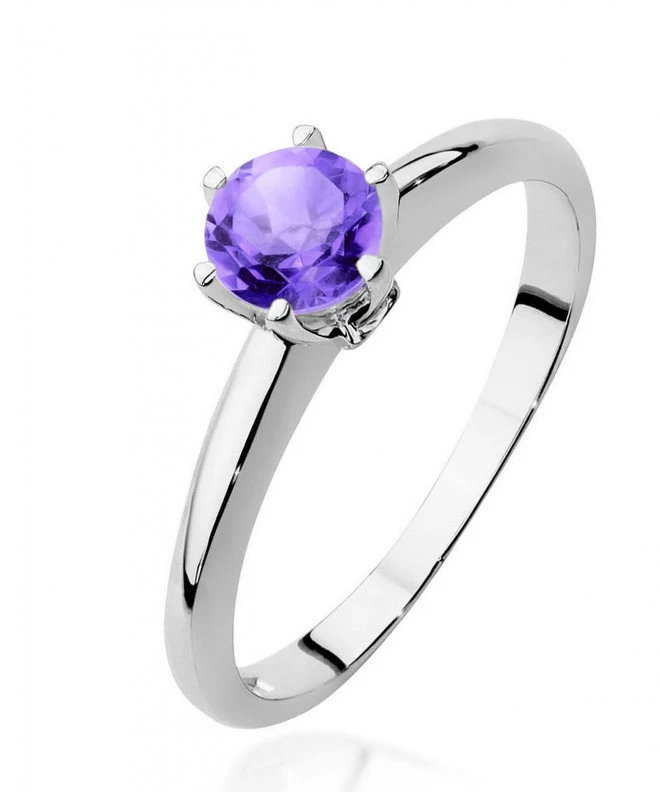 Prsteň Bonore - Biele Zlato 585 - Ametyst 0,5 ct 106802