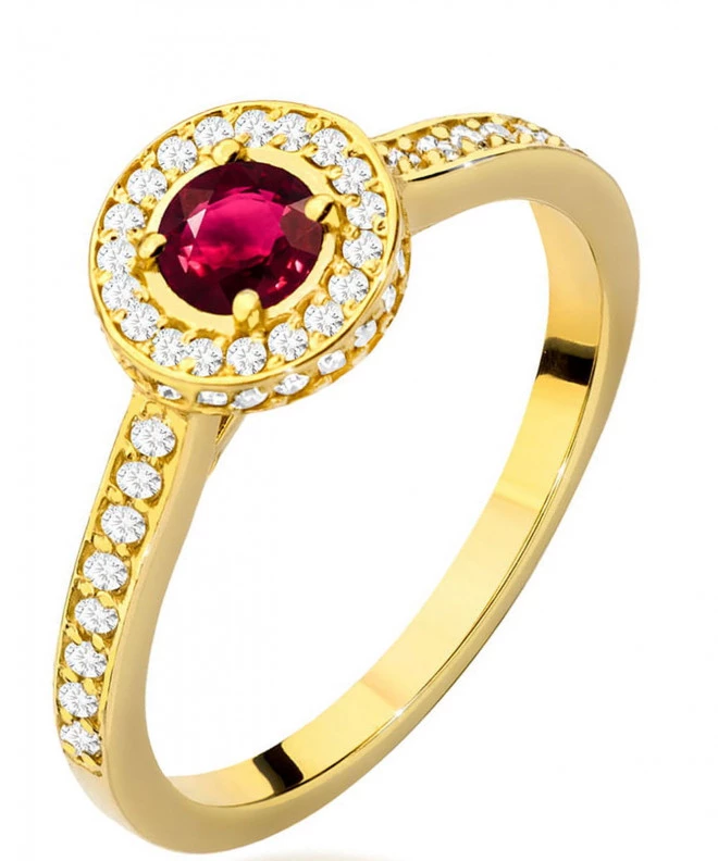 Prsteň Bonore - Zlato 585 - Rubín 0,35 ct 96458