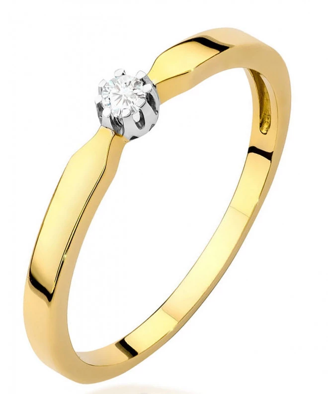Prsteň Bonore - Zlato 585 - Diamant 0,04 ct 82064