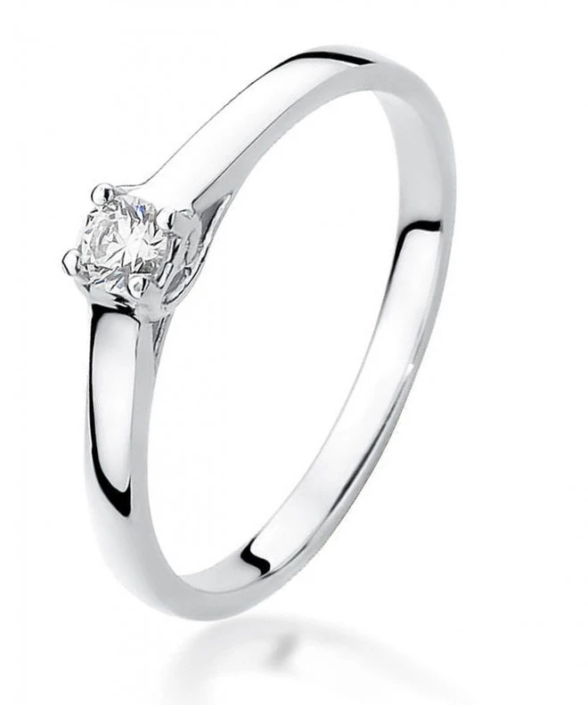 Prsteň Bonore - Biele Zlato 585 - Diamant 0,12 ct 112033