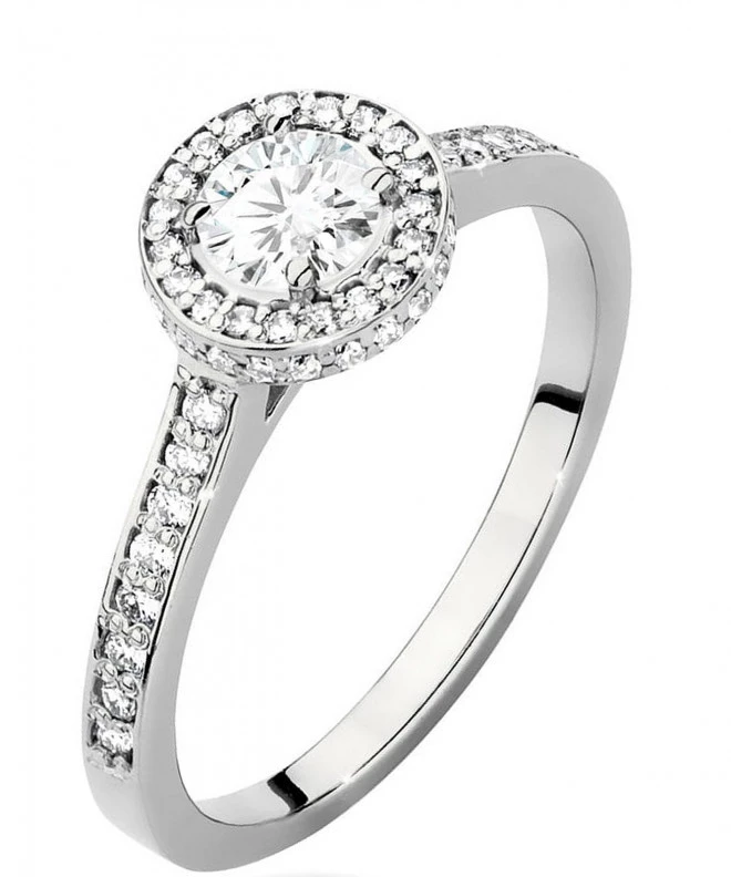 Prsteň Bonore - Biele Zlato 585 - Diamant 0,4 ct 117263