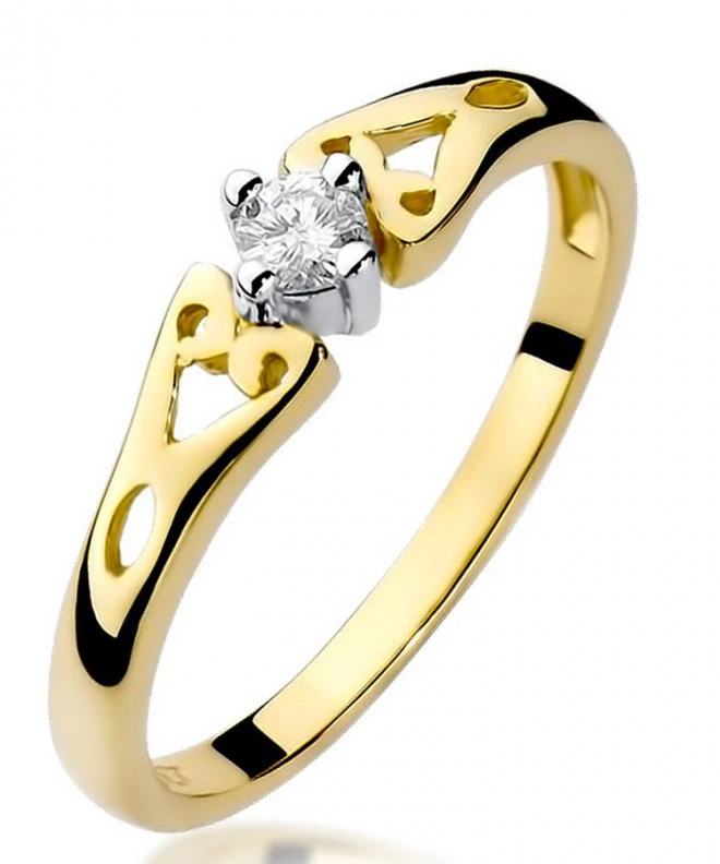 Prsteň Bonore - Zlato 585 - Diamant 0,1 ct 82069