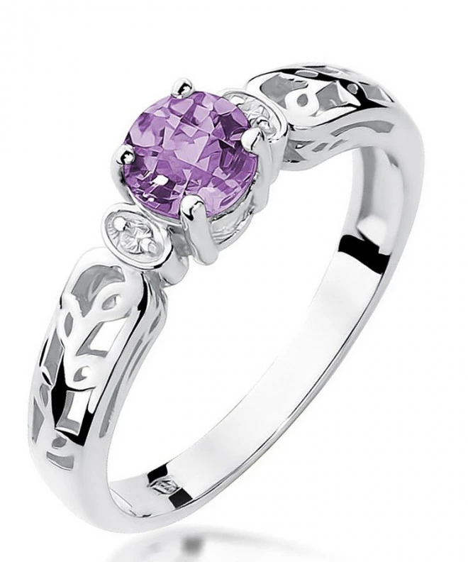 Prsteň Bonore - Biele Zlato 585 - Ametyst 0,5 ct 105799