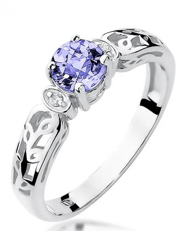 Prsteň Bonore - Biele Zlato 585 - Tanzanit 0,5 ct 125463