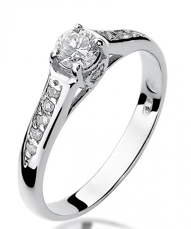 Prsteň Bonore - Biele Zlato 585 - Diamant 0,23 ct 115124