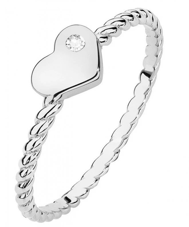Prsteň Bonore - Biele Zlato 585 - Diamant 0,03 ct 106809