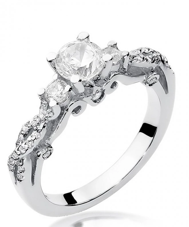 Prsteň Bonore - Biele Zlato 585 - Diamant 0,5 ct 117245
