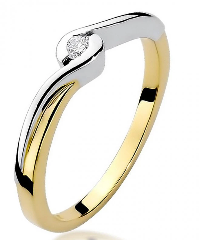 Prsteň Bonore - Zlato 585 - Diamant 0,05 ct 81037