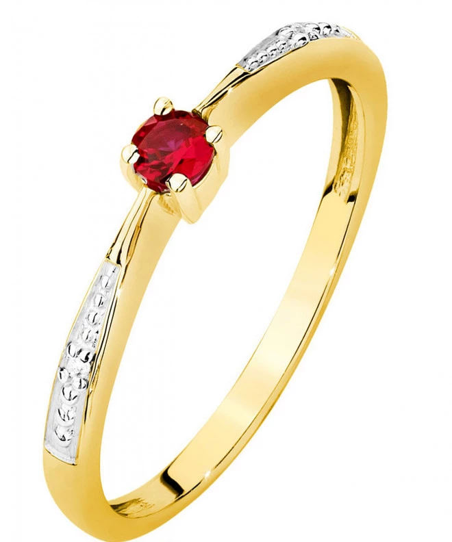 Prsteň Bonore - Zlato 585 - Rubín 0,15 ct 94418